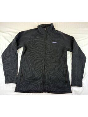 Patagonia Jacket Womens Large Dark Gray Better Sweater Fleece Full Zip Pockets